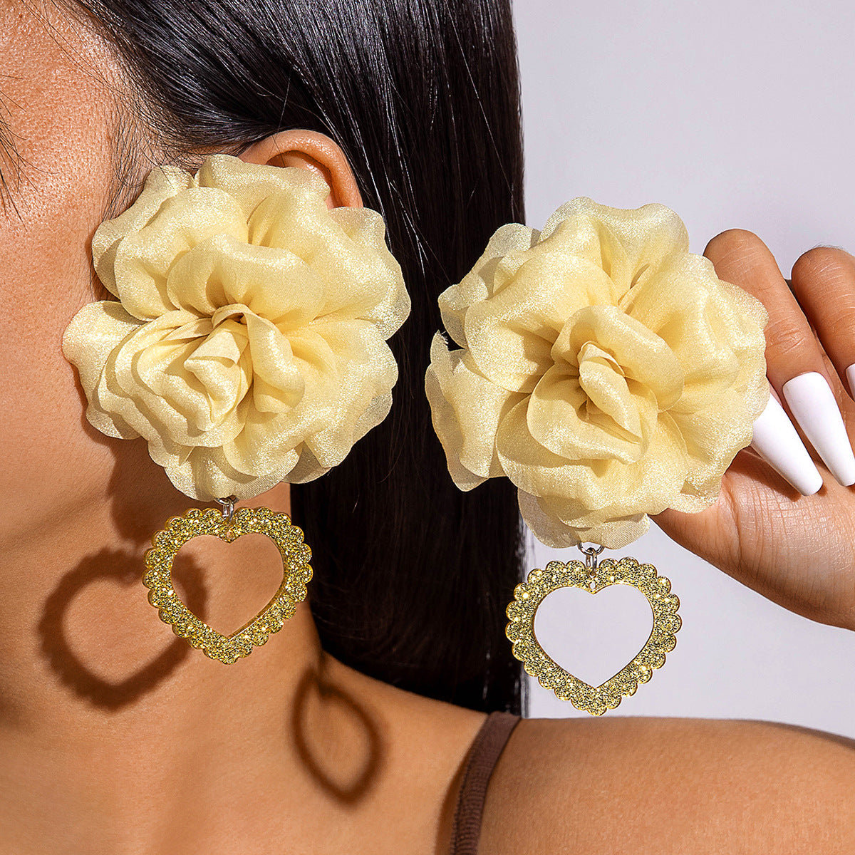 Wholesale 2PCS/Pack color flower sunflower earrings  tulip flower earrings earrings